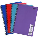 Mikasso Flex Neon A4 Defter 96 Yaprak 3 Kareli 1 Çizgili Defter Seti Sert Spiralli Kareli Orta Boy Çok Renkl - Çok Renkli