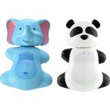 Mikasso Flipper Fil ve Panda Hijyenik Diş Fırçası Kabı Belirtilmemiş Lacivert - Çok Renkli