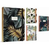 Mikasso Flora Notes A5 Çizgili 120 Yaprak Ip Dikişli Sert Kapaklı Defter Sert Düz Çizgili 120 Yaprak Orta Bo - Çok Renkli