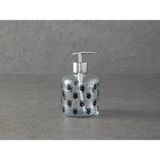 Mikasso Flower Dots Cam Banyo Sıvı Sabunluk 8X14 cm Silver Cam Beyaz - Çok Renkli