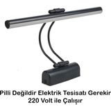 Mikasso Flüt LED Aplik Elektrikli 6500K Beyaz Işık Banyo Tablo Çalışma Masası Duvar Aydınlatma Antrasit Meta - Çok Renkli