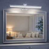 Mikasso Flüt LED Aplik Gümüş Rengi / 35 cm Duvar Ayna Üstü /gün Işığı Metal Gümüş - Çok Renkli