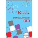 Mikasso Fon Kartonu Karışık 10'lu 25X35 - Çok Renkli