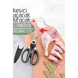 Mikasso Fonksiyonel Makas Tavuk Makası Çelik Makas Mutfak Makası Açacak Kıracak Kesici Özelik Çelik