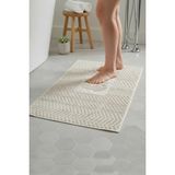 Mikasso Foot Banyo Paspası 50X80 cm Ayak Havlusu Premium Su Emici Havlu Paspas Pamuk Bej - Çok Renkli