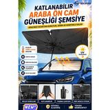 Mikasso Ford Focus 2011 Uyumlu Ön Cam Güneşlik Şemsiye | Pratik | Uv Koruma | Kılıflı - Çok Renkli
