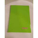 Mikasso Fosforlu Karton Kapaklı Spiralli A4-72 Yaprak Çizgili Defter Sert Spiralli Çizgili 72 Yaprak Orta Bo - Çok Renkli