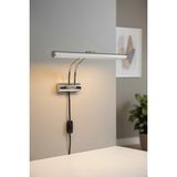 Mikasso Frame Krom LED Tekli Fişli Aplik Salon Mutfak Cafe Butik Lamba Aydınlatma Metal Gri - Çok Renkli