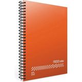 Mikasso Fresco A4 120 Yaprak Plastik Kapak Spiralli Defter (4939) Kareli Kırmızı Sert Spiralli Kareli 120 Ya - Çok Renkli
