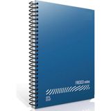 Mikasso Fresco A4 80 Yaprak Plastik Kapak Spiralli Defter (4890) Kareli Mavi Yumuşak Spiralli Kareli Belirti - Çok Renkli