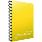 Mikasso Fresco A5 96 Yaprak Plastik Kapak Spiralli Defter (4945) Kareli Sarı Yumuşak Spiralli Kareli 96 Yapr - Çok Renkli
