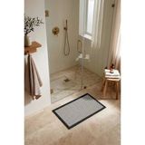 Mikasso Fresco Ekru Siyah Yıkanabilir Iskandinav Bordürlü Banyo Paspası 50 x 80 23745P Polipropilen Ince (6 - Çok Renkli