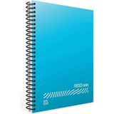 Mikasso Fresco Spiral Düz Pp Defter A4 96 Yaprak Kareli-Açık Mavi Renk- Sert Spiralli Kareli 96 Yaprak Orta - Çok Renkli