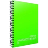 Mikasso Fresco Spiral Düz Pp Defter A4 96 Yaprak Kareli Sert Spiralli Kareli 96 Yaprak Orta Boy Yeşil Okul D - Çok Renkli