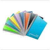 Mikasso Fresco Spiralli Pp Kapak A4 96 Yaprak Defter Seti - 4 Kareli, 4 Çizgili 8'li Sert Spiralli Kareli 96 - Çok Renkli