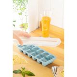 Mikasso Frozia 12 Bölmeli Buz Kalıbı, Şeffaf Kapaklı Silikon Buzluk, Modern Tasarım Plastik