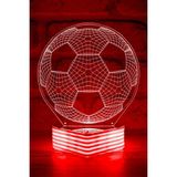 Mikasso Futbol Topu 3D Top LED Lamba Cam Kırmızı - Çok Renkli