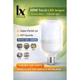 Mikasso Fx 50W Torch LED Ampul | Süper Parlak Beyaz Işık 6500K | Geniş Alan Aydınlatma