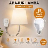 Mikasso Gece Lambası Abajur Lamba 40W E14 Duy Anahtarlı Fişli Tak Kullan Ampul Hediyeli Plastik Beyaz - Çok Renkli