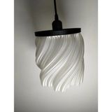 Mikasso Gece Parlayan 3D Baskı Spiral Avize – Modern Tasarım Plastik 1 E27 Beyaz Salon / Oturma Odası - Çok Renkli