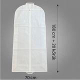 Mikasso Gelinlik ve Abiye Kılıfı (Gamboç) 1 Adet / 70*180+20CM 80 gr Beyaz Kumaş 100 x 100 Beyaz Tr
