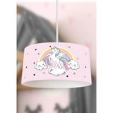 Mikasso Genç Çocuk Odası Sihirli Unicorn Çocuk Sarkıt Avize Metal 1 E27 Pembe Bebek / Çocuk Odası - Çok Renkli