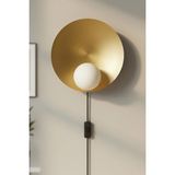 Mikasso Geniş Gold Metal Fişli Aplik Mutfak Salon Cafe Ofis Pastane Modern Dekoratif Duvar Lamba Modelleri M - Çok Renkli