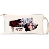 Mikasso Genshin Impact Arlecchino Çift Baskılı Lamineli Ham Bez Kalemlik – 21×10 cm Ahşap Çok Renkli