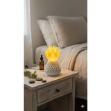 Mikasso Geometrik Desenli Lotus Lambası - 3D Yazıcı Yapımı Dekoratif Sarı LED Masa Lambası Gece Lambası-Hedi - Çok Renkli