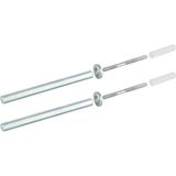 Mikasso Gizli Raf Tutacağı Set (10 CM. UZUNLUĞUNDA, 2 ADET GİZLİ RAF TUTACAĞI VİDA DÜBEL) Beyaz