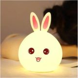 Mikasso GLBL-TSTİL4136 Sevimli Tavşan Tasarımlı Gece Lambası Ahşap Altın - Çok Renkli