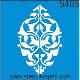 Mikasso Göbek Deseni Stencil Şablon ST5405 20X20 cm - Çok Renkli