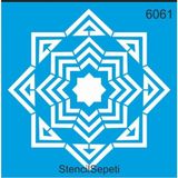 Mikasso Göbek Deseni Stencil Şablon ST6061 30X30 cm - Çok Renkli