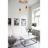 Mikasso Gobel Modern Silindir Camlı Ikili Üçlü Sarkıt Avize Cam 3 E27 Mavi Salon / Oturma Odası - Çok Renkli