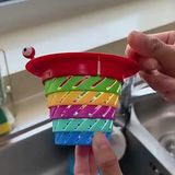 Mikasso Gökkuşağı Katlanır 6 Kademeli Lavabo Süzgeci Plastik