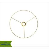 Mikasso Gold Abajur Teli | 20 cm Çap | Dokulu Mat Gold Metal | 1 Adet | E27 Duy Girişli - Paslanmaz 4 mm Gal - Çok Renkli