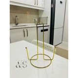 Mikasso Gold Altın Kaplama Kağıt Havluluk , Peçetelik, Metal Havluluk , Boncuk Model Sarı Metal