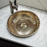 Mikasso Gold Bakır Hamam Tası Osmanlı Hanedan Hamam Tası Gold Hamam Tası Lüx Hamam Tası Türk Hamamı Paslanma - Çok Renkli
