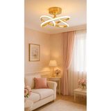 Mikasso "gold Kaplama Modern LED Plafonyer | Lüks ve Şık Avize Tasarımı | Salon & Mutfak & Yatak Odası Için" - Çok Renkli