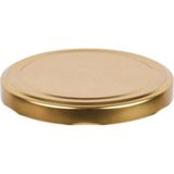 Mikasso Gold Kavanoz Kapağı (10 Adet) Cam Altın