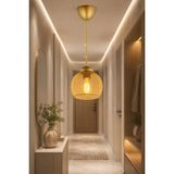 Mikasso Gonca Metal Tekli Avize-Antik Metal 1 E27 Gri Salon / Oturma Odası - Çok Renkli