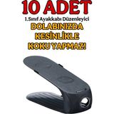 Mikasso Gondol Ayakkabı Rampası 10 Adet Siyah - Ayakkabı Düzenleyici Orijinal Gondol - Koku Yapmaz Plastik S