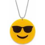 Mikasso Gözlüklü Emoji Dikiz Aynası Süsü Kısa Zincirli Araç Içi Dekoratif Oto Ayna Aksesuarı - Çok Renkli