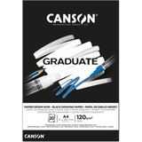 Mikasso Graduate Black Çizim Blok 20 Sayfa A4 120GR Karton Düz Çizgisiz Orta Boy Beyaz Resim Defterleri A4 2 - Çok Renkli