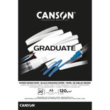 Mikasso Graduate Black Çizim Blok 20 Sayfa A5 120GR Karton Düz Çizgisiz Orta Boy Beyaz Resim Defterleri A5 2 - Çok Renkli