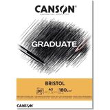 Mikasso Graduate Bristol Eskiz Çizim Defteri A3 180GR 20 Yaprak Karton Spiralli Çizgisiz 50 Yaprak Orta Boy - Çok Renkli