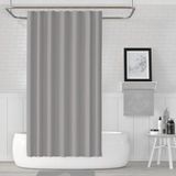 Mikasso Gri Banyo Perdesi 1X120X200 Tek Kanat Gri Duş Perdesi Halka Hediyeli 0010 Gri - Çok Renkli