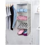 Mikasso Gri Çizgili Dolap Içi Raf Düzenleyici Organizer 24 x 29 x 64 Belirtilmemiş Gri Tr