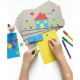 Mikasso Gri Karton Mukavva 1mm 35X50 cm Sert Karton-Mukavva Karton (5 Adet) Kraft Mukavva Karton - Çok Renkli