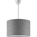 Mikasso Gri Keten Avize Yuvarlak Kumaş Sarkıt Çap 30 cm AV121 Kumaş 1 E27 Gri Salon / Oturma Odası - Çok Renkli